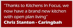 Thank to Kitchen In Focus, we now have a brand new kitchen with open plan living